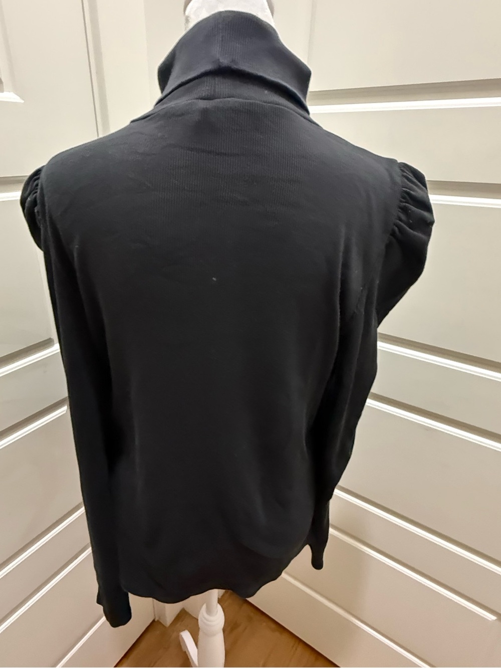 Veronica Beard. Cedar Ribbed Turtleneck. Black. Size Medium. - Picture 3 of 9